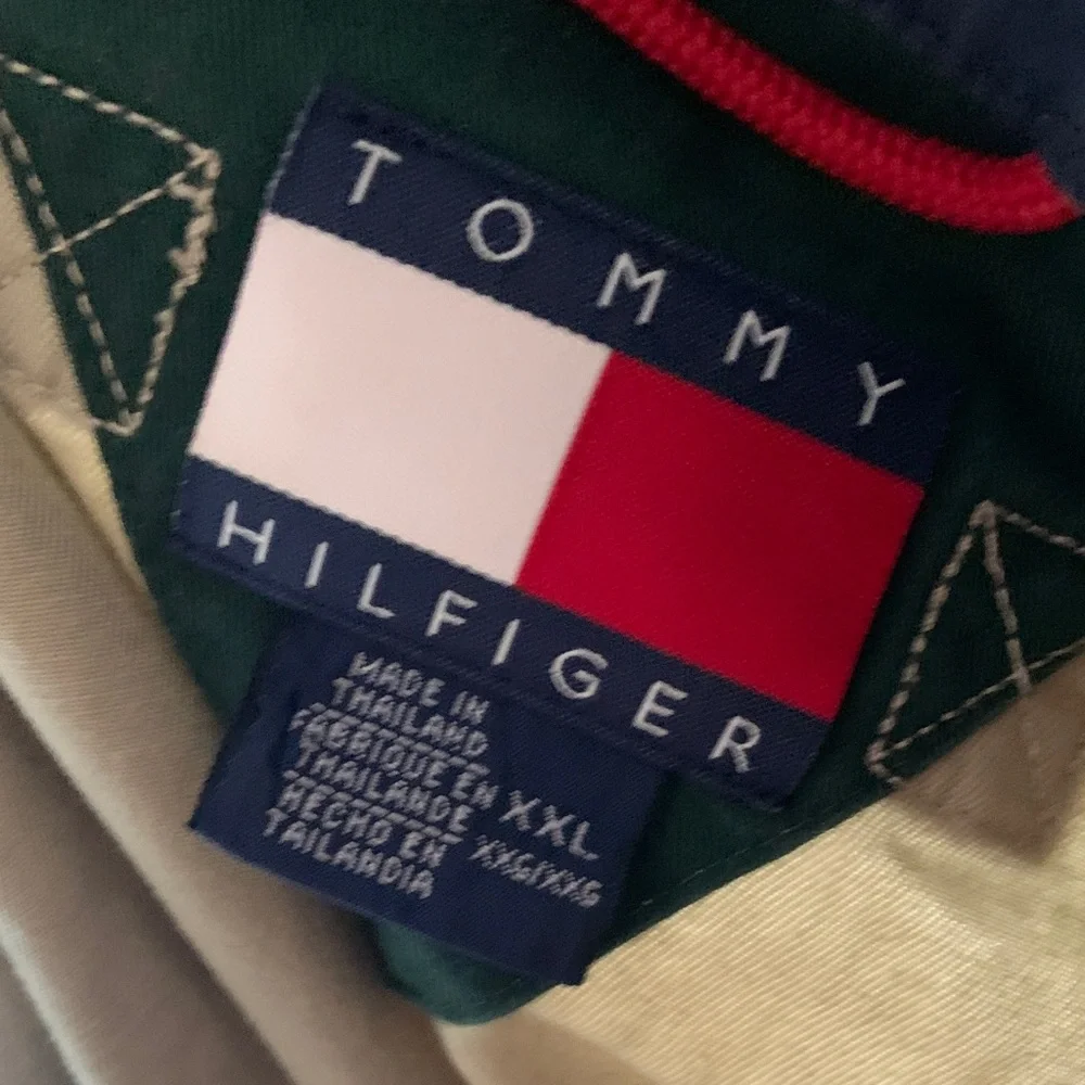 Vintage Tommy Hilfiger Men's Khaki Zip Jacket - Picture 7 of 7